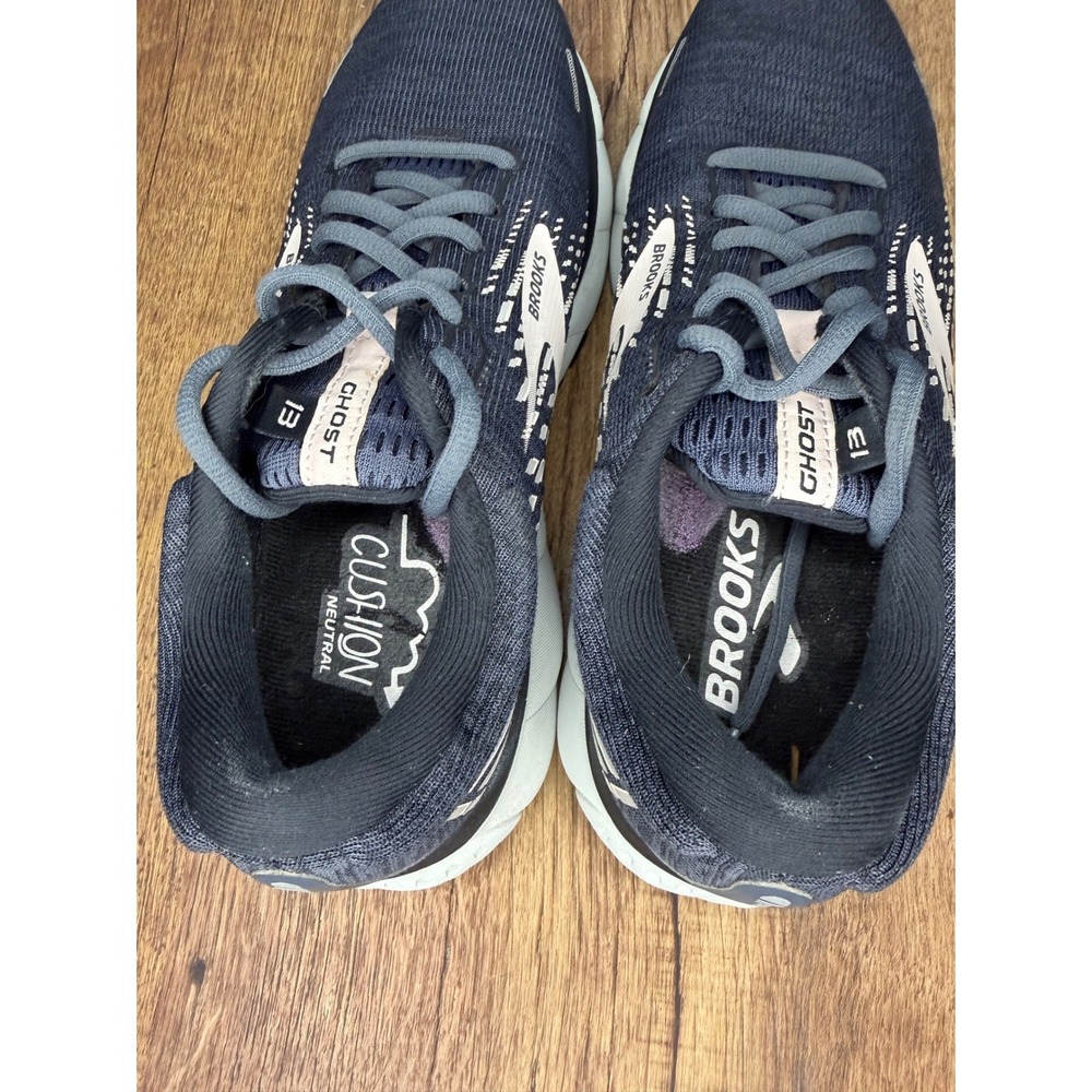 Brooks Ghost 13 Women's Running‎ Shoes Navy Pink 8 Neutral Cushion - Picture 6 of 8